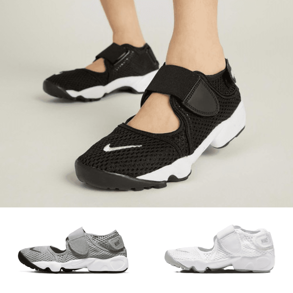 (国内店舗版) NIKE AIR RIFT BREATHE タビシューズ 足袋 サンダル 黒白 ブラック ホワイト