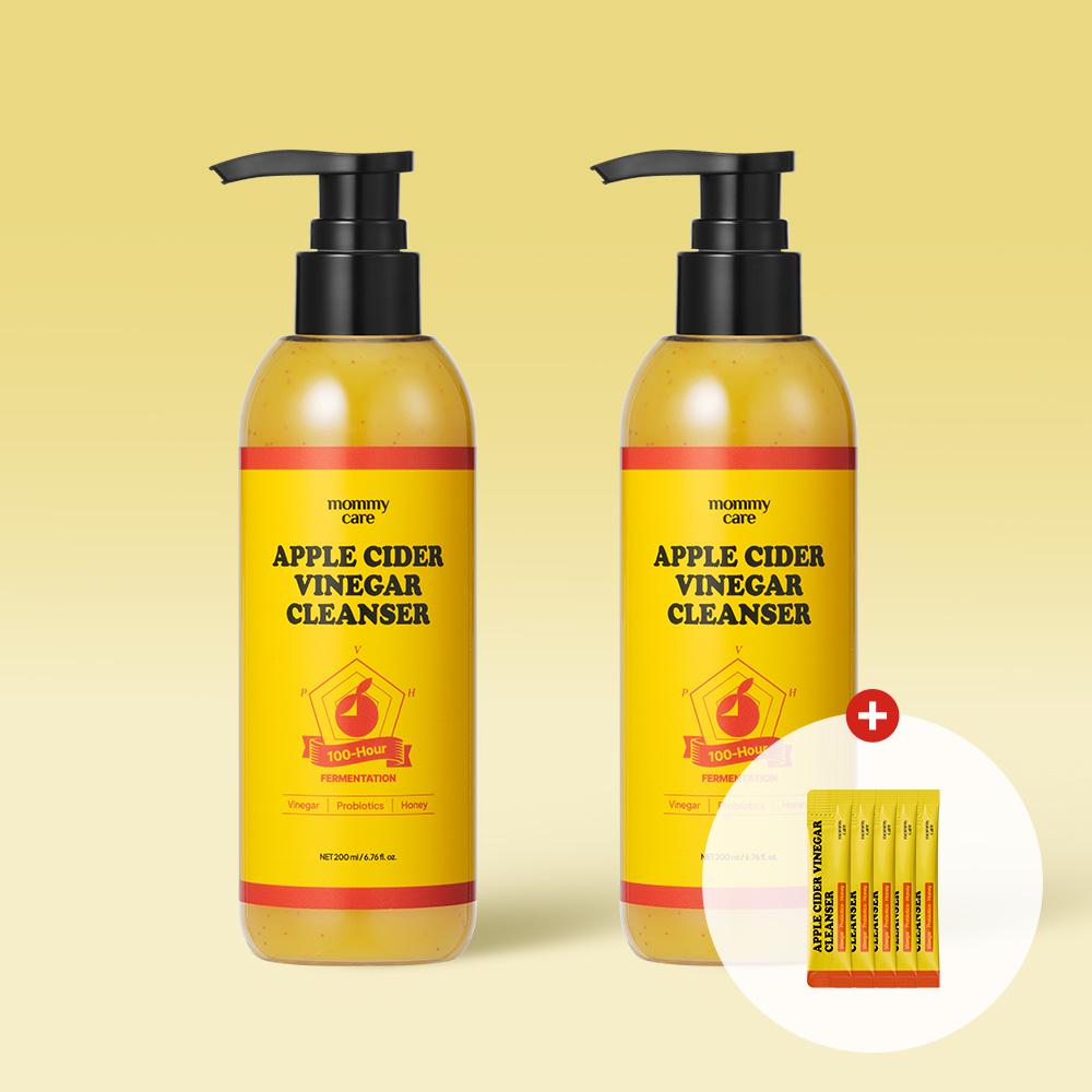 MAMICARE リンゴ酢 毛穴 美白 パック クレンザー 200ml x 2個 (+10mlプレゼント), 1個