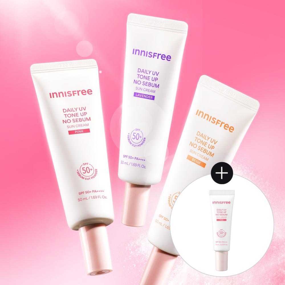 [파데프리_김아영PICK] イニスフリー デイリー UV トーンアップ ノーシーバム サンクリーム SPF 50+ PA++++ 50mL