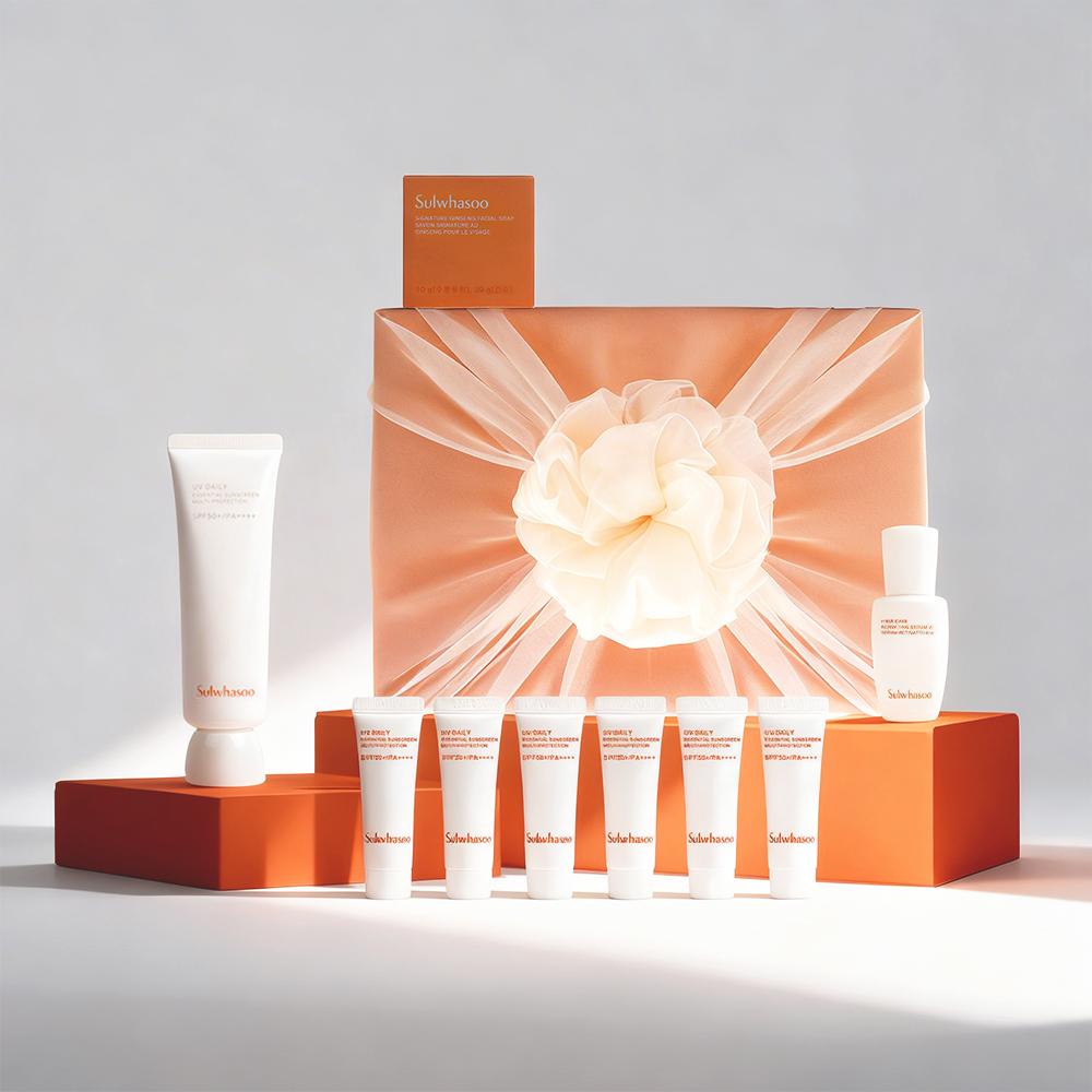 Sulwhasoo（ソルファス） サン백 サンクリーム 60+50ml 袱紗包装 レンゲ セット 紫外線カットクリーム トーンアップ企画