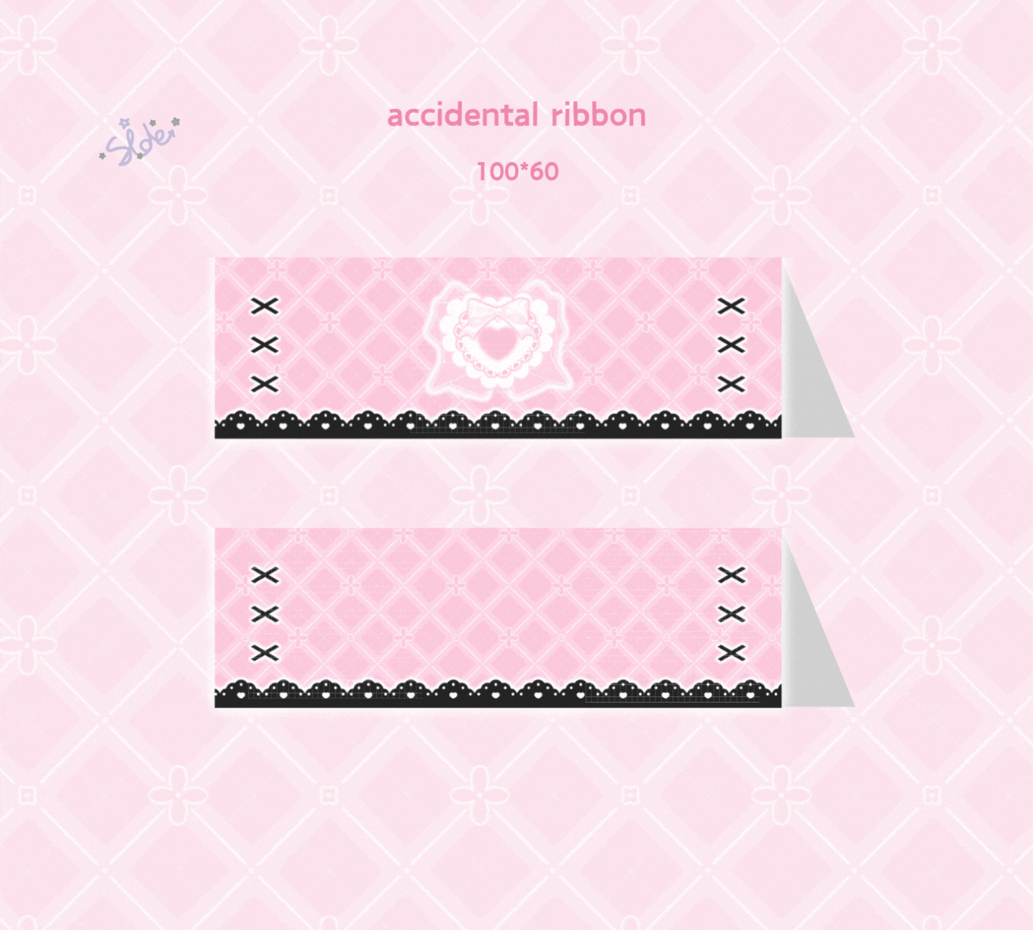 side님 디자인 accidental ribbon BLACKPINK ヘッダータグ 10枚 ポカ用台紙 梱包材