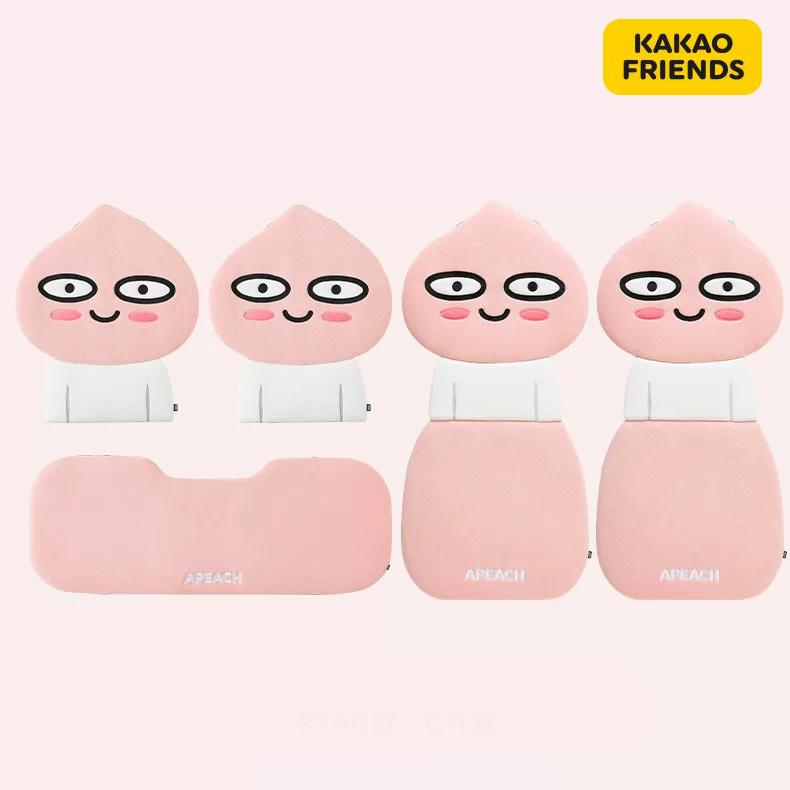 カカオフレンズ 車 冬用 シートクッション＆バックレスト セット 自動車シートカバー クッション 全席セット、5P