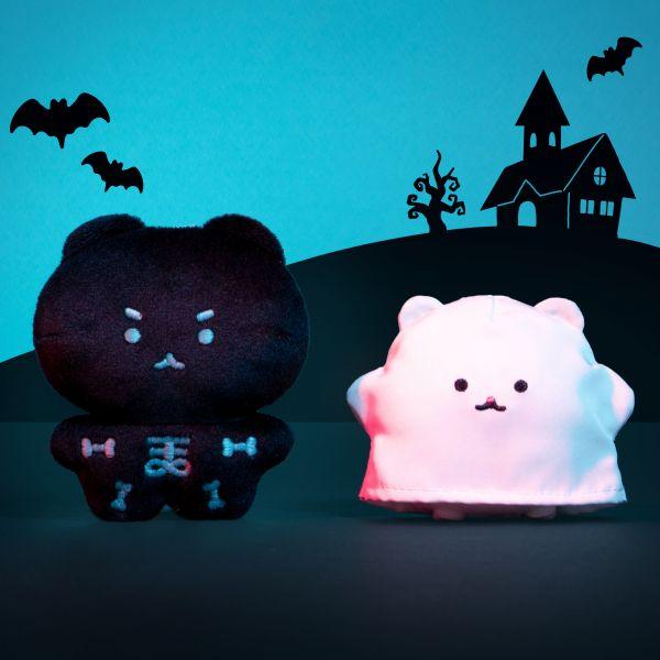 망그러진곰 スカル ゆるキャラ 幽霊 ハムスター 光るぬいぐるみ キーリング (セット)