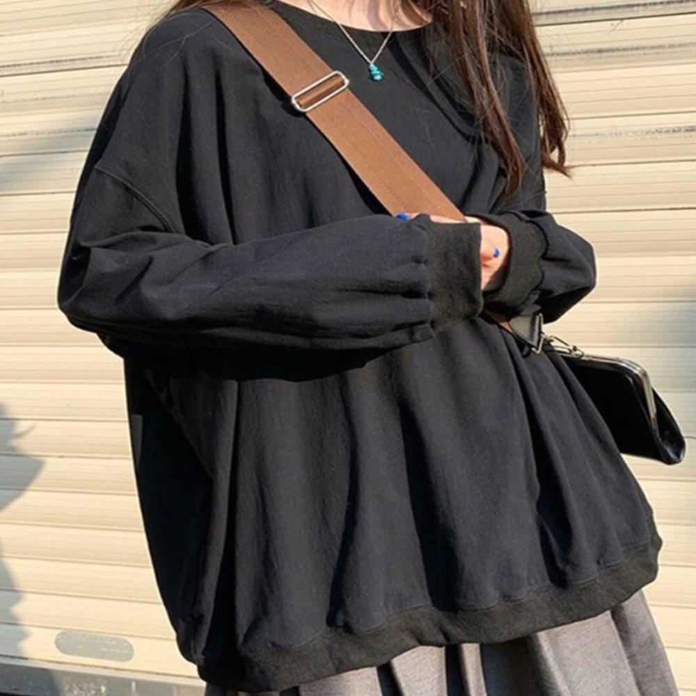BrtWM レディース 長袖Tシャツ ロングボックスTシャツ レディーストップス レディース服 オーバーフィット スウェット ロングTシャツ