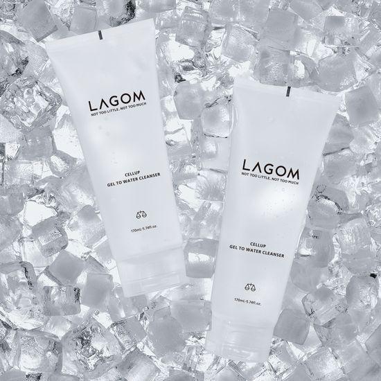 [水分敏感/朝洗顔] LAGOM Celeb Gel to Water Cleanser 170ml x 2