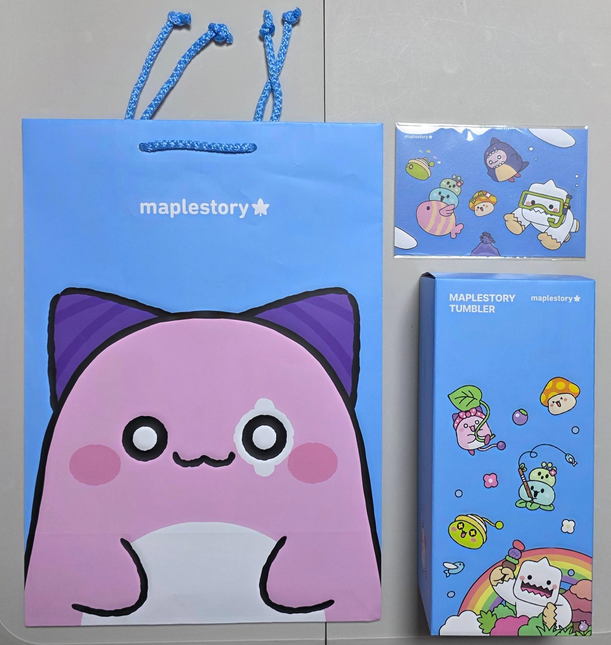 CGV メイプルストーリー コラボタンブラー + ポストカード + ショッピングバッグ セット