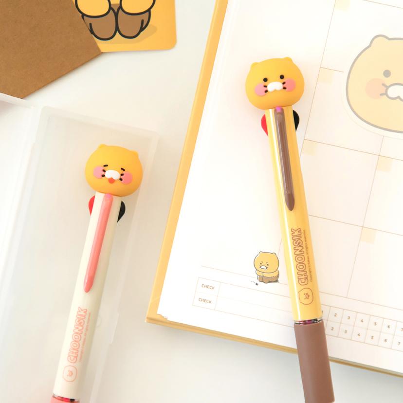 カカオ 4色ボールペン チュンシク スタンダード かわいいフィギュア マルチカラーボールペン