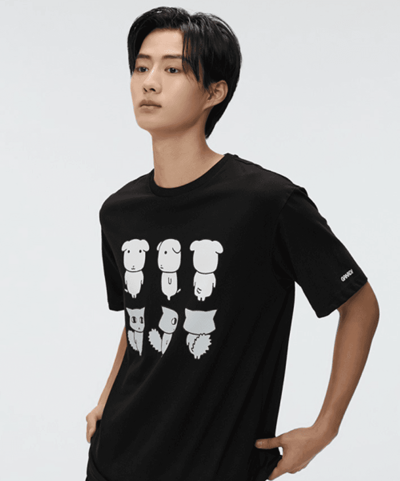 SPAO Ganadi Tシャツ GRAPHIC ブラック SPRLG25U09