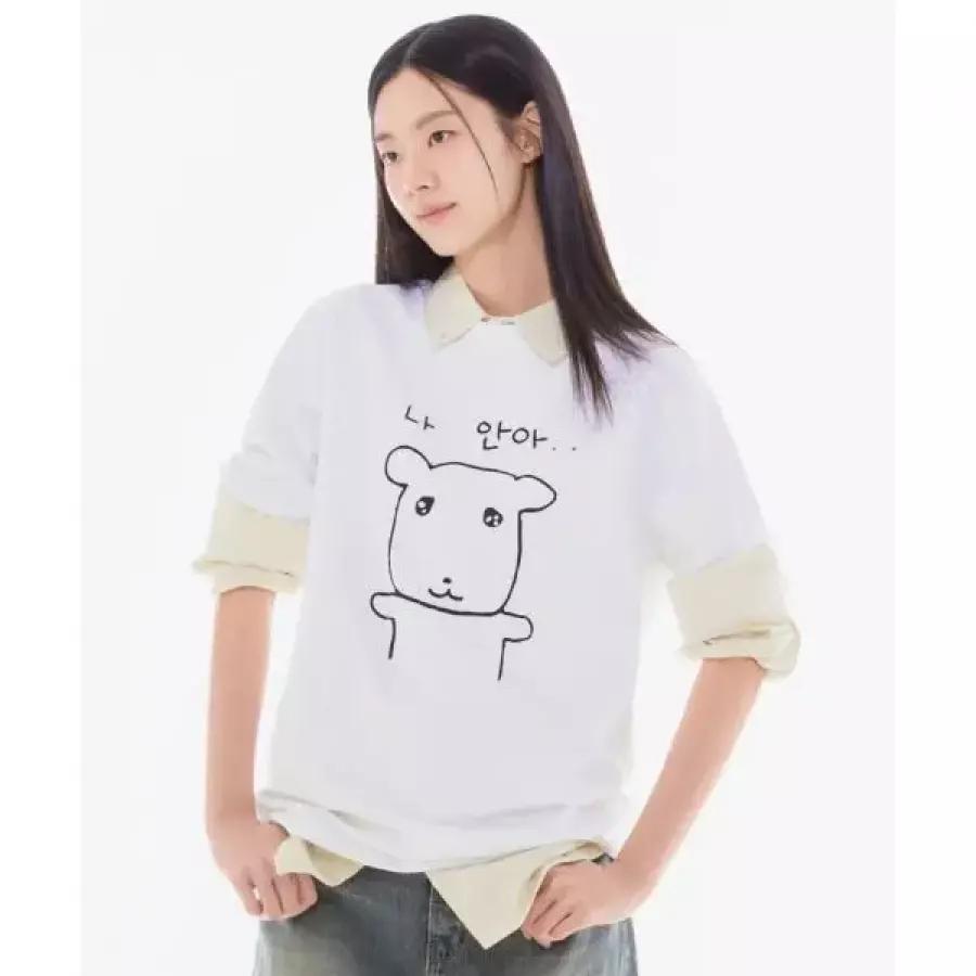 SPAO 가나디 半袖Tシャツ WHITE SPRLG25U09