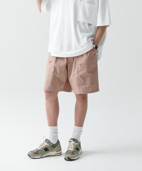 (무신사 스탠다드) (MUSINSASTANDARD) Musinsa City Leisure CN Belted Utility Shorts デザートピンク デザートピンク