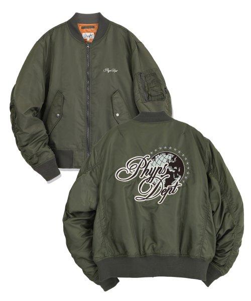 [피지컬 디파트먼트] GRAPHIC MA-1 JACKET KHAKI PD01JK0006KH