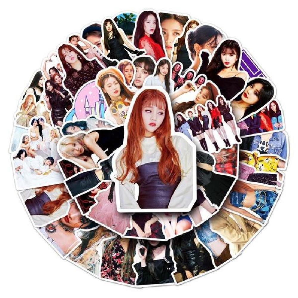 무지 미술재료 50 개/대 G I DLE 스티커 소녀 그룹 봉투 포토엽서