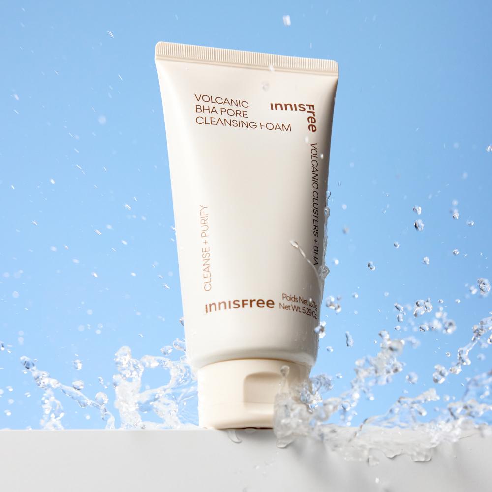 イニスフリー 火山灰 BHA ポア フォームクレンジング / 角質 皮脂 ブラックヘッド ニキビ肌用 250ml, 1個