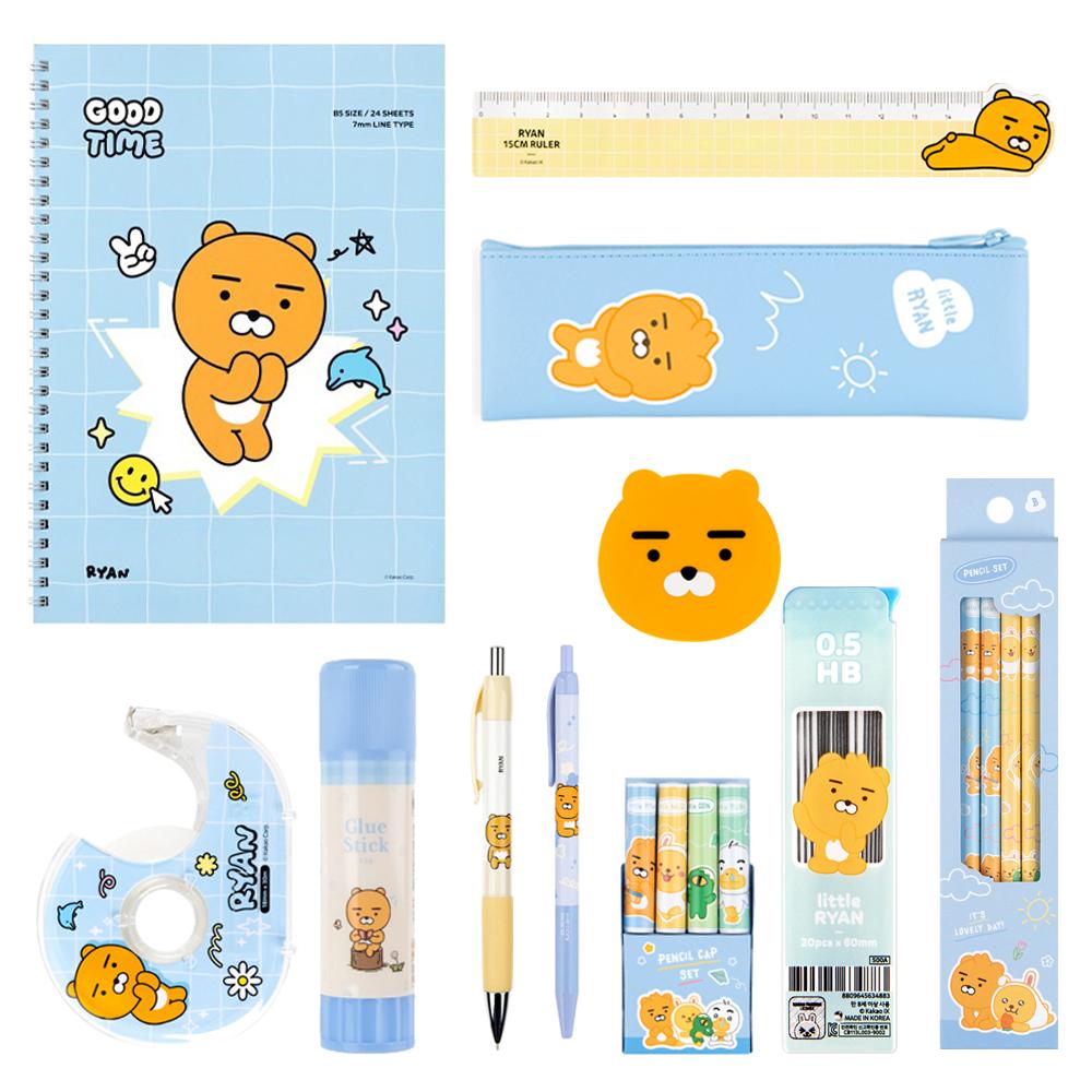 カカオ ライアン スマート 文具セット 学用品セット 럭키백
