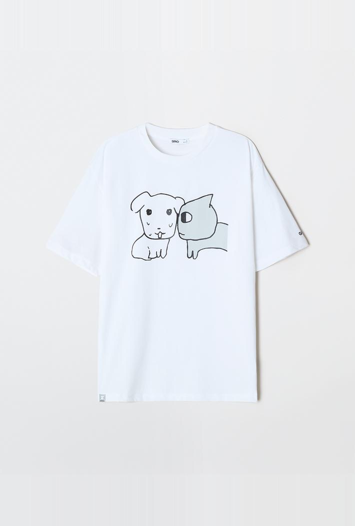 [SPAO][GANADI] Tシャツ (SPRLG25U09 RE)(OFF WHITE) SPRLG37U38