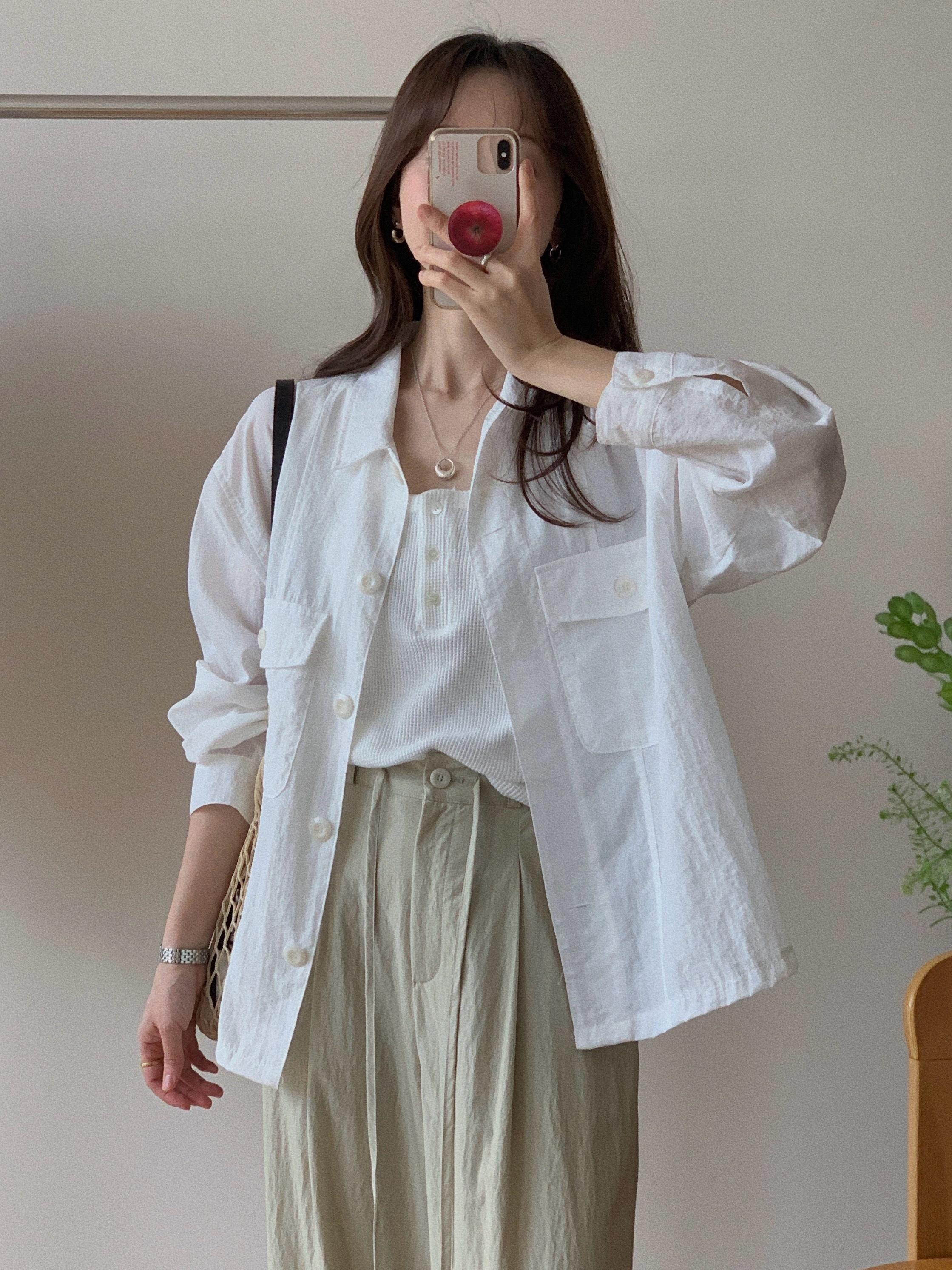 春 夏 2ポケット 着痩せアイテム 薄手シャツ ヤンキー ジャケット LOVIN' THERE