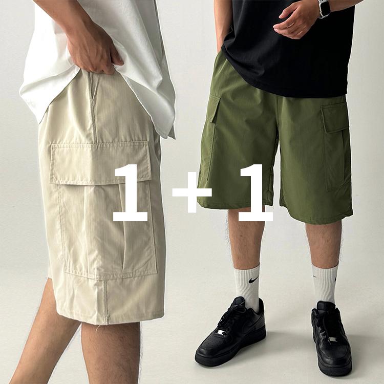 1+1 アイス メンズ カーゴショートパンツ メンズ Bermuda Pants ナイロン