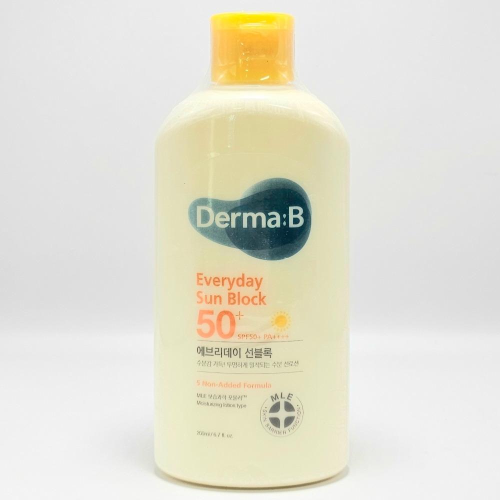 Derma:B Everyday Sun Block 200ml (大容量) 低刺激サンクリーム 家族兼用 フェイスボディ兼用