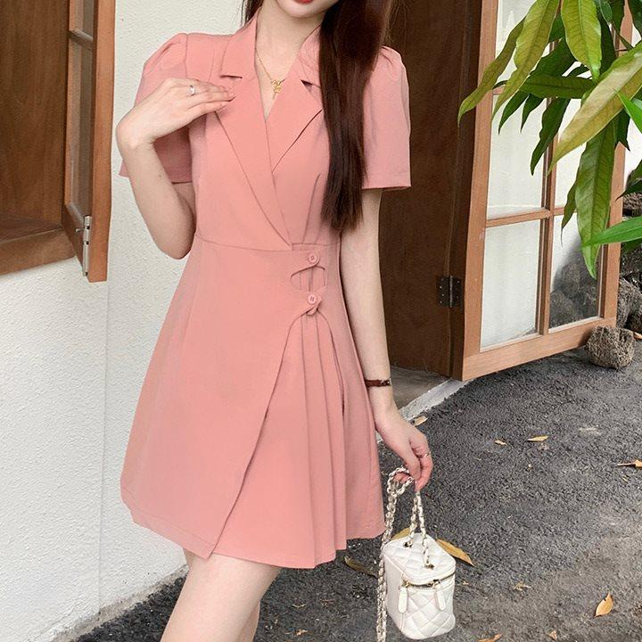 9月結婚式ゲスト向けバッグインバッグ仕様 夏 半袖フォーマルワンピース ミニワンピース ブラック ピンク