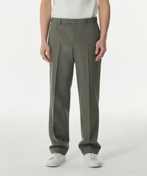 Musinsa Standard musinsastandard Musinsa Cool Touch Semi Wide Hidden Banding Slacks Khaki Grey