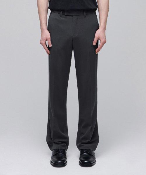 Musinsa Standard musinsastandard Musinsa Semi Wide Hidden Banding Slacks Gunmetal Grey