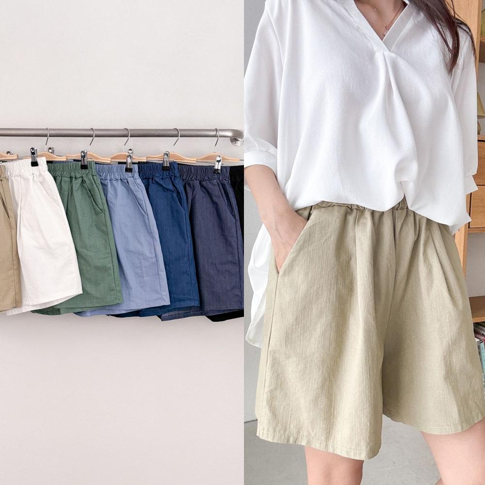 レディース 4分丈 コットンショートパンツ ピンタックショートパンツ ビッグサイズ ギャザー 5分丈 夏ショートパンツ キュロット スカートパンツ