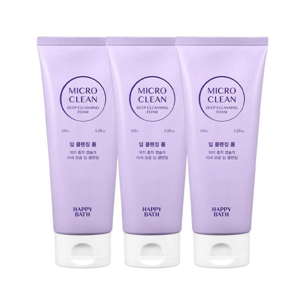 해피바스 해피바스 마이크로 클린 딥 클렌징폼 150g 3개