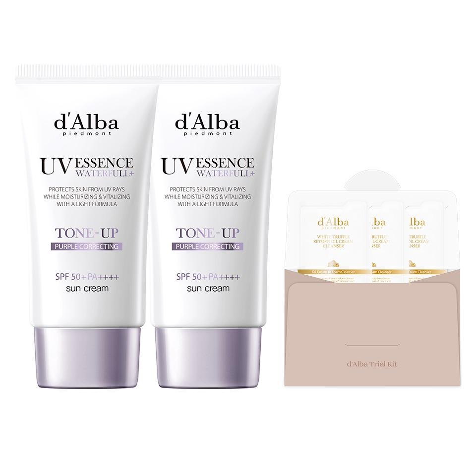 d'Alba ウォーターフル パープル トーンアップ サンクリーム SPF50+ PA++++