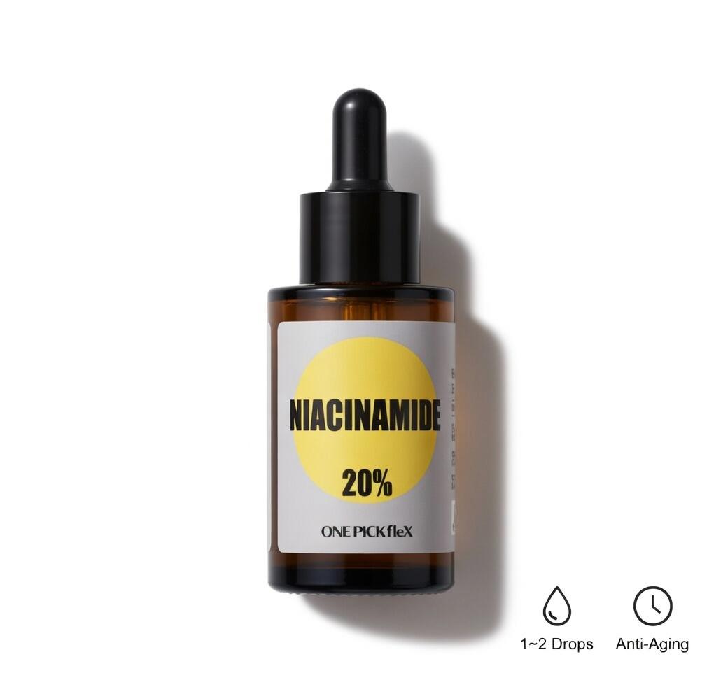 1+1 ナイアシンアミド原液 20% 30ml One Pick Plex 皮脂コントロール 毛穴 スキンケア トーンアップ