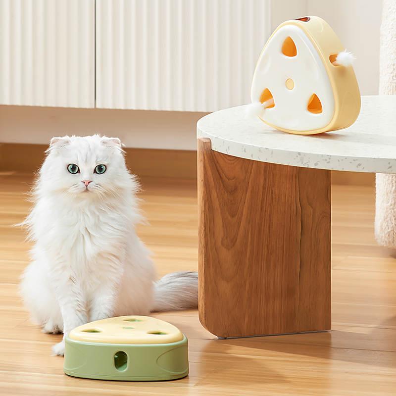 냥템점 고양이 자동 장난감 치즈 움직이는 깃털