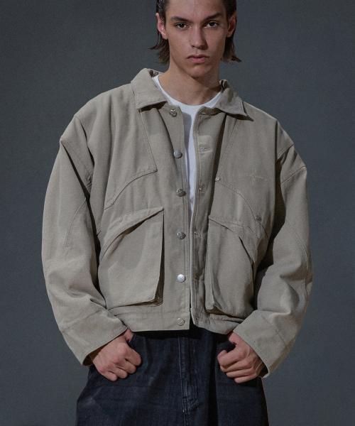[낫포너드] Western Crop Oxford Jacket - Beige JK072BG