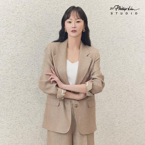3.1 Phillip Lim 스튜디오 25SS Premium メタリック フレンチ リネン ブレンド ジャケット